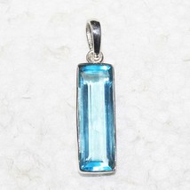 Awesome SKY BLUE TOPAZ Gemstone Pendant, Birthstone Pendant, 925 Sterling Silver - £21.64 GBP