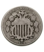 1872 Bouclier Nickel En Bon État, Naturel Couleur, Complet Jantes - $52.46