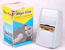 Waya-View Portable Slide Viewer-Grey-Original Box-True Vintage - £14.64 GBP