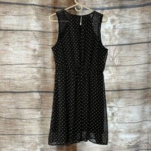 Maurices Sleeveless Dress, Large, Polyester, Lined, Polka Dot, Black, Button - £17.29 GBP