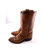 Vintage BF Goodrich Cowboy Boots Kids Size 4.5 B Brown Leather USA Weste... - $98.89