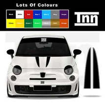 For Abarth Fiat 500 Punto 595 Bonnet Stripe Decal Graphic Sticker Badge ... - $39.99