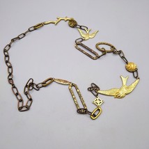 Vintage Bohemian Bird in Flight Chain Belt or Necklace with Mixed Metals, Chic - £30.48 GBP