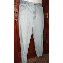 90s Mom Jeans Vintage Lee 8p Petite 30x28 Light Wash 12&quot; High Rise Elastic - £27.69 GBP