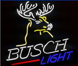 Rare New Busch Light Deer Beer Bar Pub Neon Light Sign 20&quot;x16&quot; - £123.09 GBP