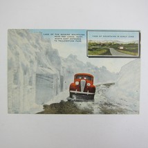 Beartooth Highway To Yellowstone Park Montana Snow Mountain Drive Auto UNPOSTED - £7.85 GBP