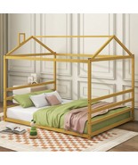Queen Gold Metal Platform Bed Frame - $223.99