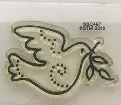 Stampendous Perfectly Clear Stamp Religious Dove with Olive Branch Peace Symbol - $2.99