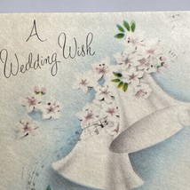 Vintage 1958 Wedding Message Congratulations Greeting Card Today Always Bells - £7.95 GBP