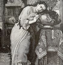 Jephthah&#39;s Daughter Bewailing Sacrifice 1888 Victorian Religious Art Pri... - $21.09 CAD