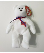 VINTAGE Ty Teenie Beanie Libearty the Bear 1999 Plush 6&quot; Stuffed Animal ... - £2.33 GBP