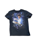 Bob Ross Men&#39;s Joy of Painting Space Galaxy Lg T-shirt Black Milky Way S... - £7.77 GBP