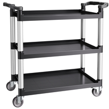 VEVOR Utility Cart, 500 lbs Load Capacity, 31.1 x 19.3 inch Three-Shelf ... - $94.90