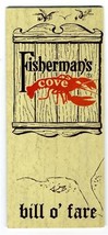 Fisherman&#39;s Cover Menu / Bill of Fare 12th &amp; Chester Cleveland Ohio  - £17.45 GBP