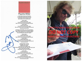 Jerry Harrison Signed Talking Heads Psycho Killer Lyrics Sheet COA Exact Proof - £119.65 GBP