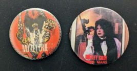 Lot of 2 MOTLEY CRUE Vintage 80s Pinback Buttons - Allister Fiend - Mick... - $22.76