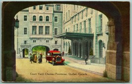 Courtyard Chateau Frontenac Quebec Canada 1928 DB Postcard G9 - £3.07 GBP