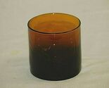 Amber or Root Beer Drinking Glass Weighted Bottom Unknown Maker MCM - $14.84