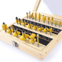 KOWOOD 24X Router Bits Set 1/4 Inch Shank Made of 45# Carbon Steel C3 Alloy - £47.76 GBP