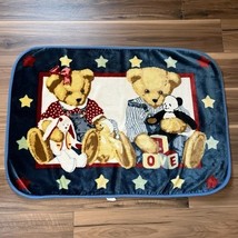 Blue Jean Teddy Bear Plush Fleece Baby Blanket Throw Bunny Panda Stars - $1,242.16 MXN