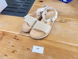 Papillio Womens Glenda Sandcastle Leather Platform Sandals 38 Narrow - $94.05