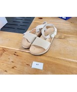 Papillio Womens Glenda Sandcastle Leather Platform Sandals 38 Narrow - $127.75 CAD