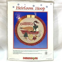 Dimensions Counted Cross Stitch Christmas Framing Hoop 12" Heirloom Goose 1987 - $9.70