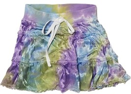 Out of Control Los Angeles Girls Tie Front Tiered Ruffled Silk Skirt (Size: 8) - £15.81 GBP
