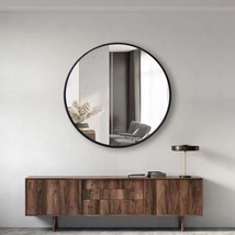 Jill Zarin 36&quot; Elegant round Metal Wall Mirror, Assorted Colors - £89.62 GBP