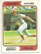 Topps #10 Johnny Bench Cincinnati Reds Baseball Card - 1974 - £4.69 GBP