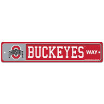 Ohio State Buckeyes 3.75&quot; by 19&quot;  Plastic Street Sign - NCAA - £11.35 GBP