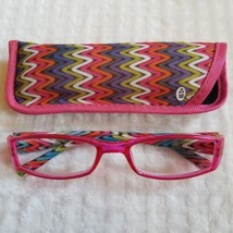 LRI Sight Women +2.50 Multicolored Pink Striped Reading Glasses 48-17-13... - $14.85