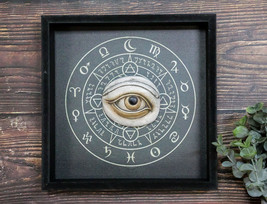 Occult Wicca Spiritual Eye Providence Alchemy Symbols Wall Decor Picture Frame - £24.12 GBP