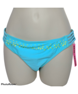 NWT Bikini Nation Womens Laser Cutout Hipster Bikini Bottom Medium Blue ... - $20.79