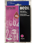 Epson 802XL Magenta High Yield Ink Cartridge T802XL320 Exp 2024+ Retail Box - £27.92 GBP
