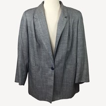 Fairfax &amp; Kent Women&#39;s Suit Coat Blazer Gray Heather Button Pockets Work... - $49.99