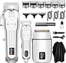 Sunnow Professional Cordless Hair Clippers For Men, 3 In 1 Beard Trimming Kit - £102.21 GBP