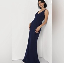 Lulu’s Melora Mermaid Dress L Navy Floor Length Concealed Zip Formal Sle... - £43.04 GBP