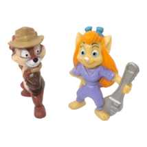 Set of 2 Kellogg's Chip & Dale Rescue Ranger PVC Toy Figures Gadget & Chip 1991 - $9.89