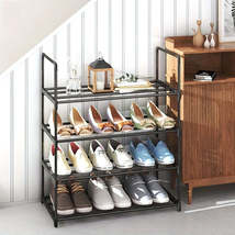 4-Tier Large Capacity Shoe Rack Sturdy,Stackable Organizer for Closets - $42.00