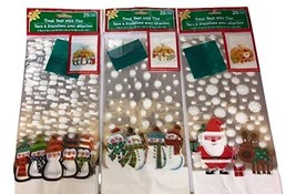 75pcs Flat Christmas Holiday Cello/Cellophane/Loot Treat Bag with Ties L... - $12.37