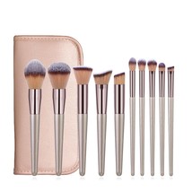 10PCs Makeup Brushes Set Cosmetic Brushes Set Make up Tool kit Foundation -synth - £52.02 GBP