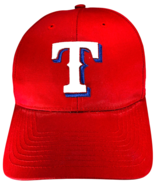 texas rangers red snapback hat 47 brand white/blue embroidered raised logo - $26.03 CAD
