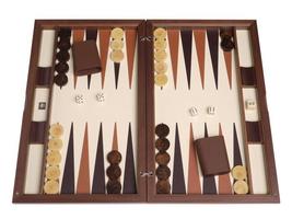 Open Box! Dal Negro Wood/Eco Leather Backgammon Set - Large - Cambridge - £196.72 GBP