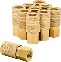 1/4-Inch Brass Female Industrial Coupler, 10 Pack 1/4 Inch Air Hose Fitt... - $35.98