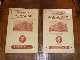 1938 Severa Severuv Almanac Kalendar Calendar Guide To Health Cedar R API Ds Iowa - £51.51 GBP