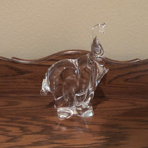 Art Glass Crystal Elephant Figurine - £23.98 GBP