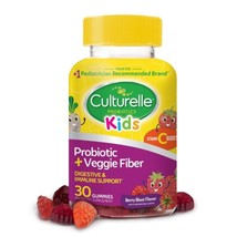 Culturelle Kids Probiotic + Veggie Fiber Berry Blast Gummies 30ct EXP 3/... - $11.87