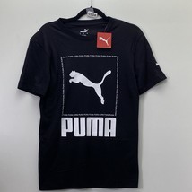 Puma Ess Black S  Logo Crew Neck Short Sleeve T-Shirt Mens Black Athletic Casual - £10.83 GBP