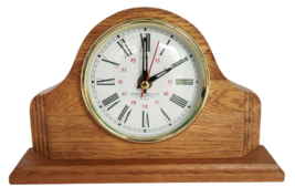 Heritage Mint Timepiece Quartz Battery Operated Clock Wood Housing Working Order - £19.86 GBP